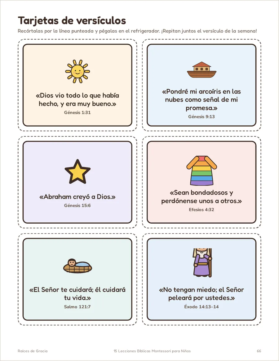 Tarjetas de versículos para recortar